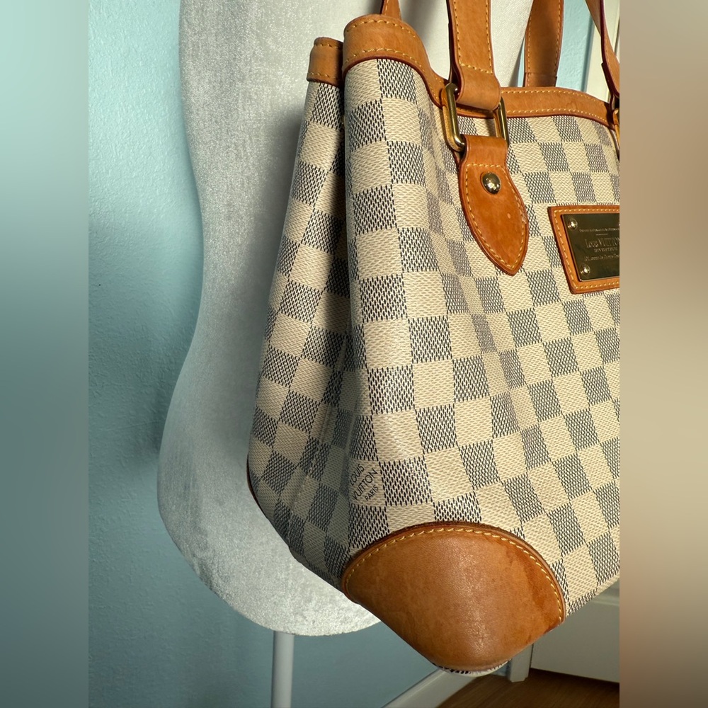 LOUIS VUITTON DAMIER AZUR HAMPSTEAD PM w/Dust Bag and Authentication, VGUC - Picture 4 of 17